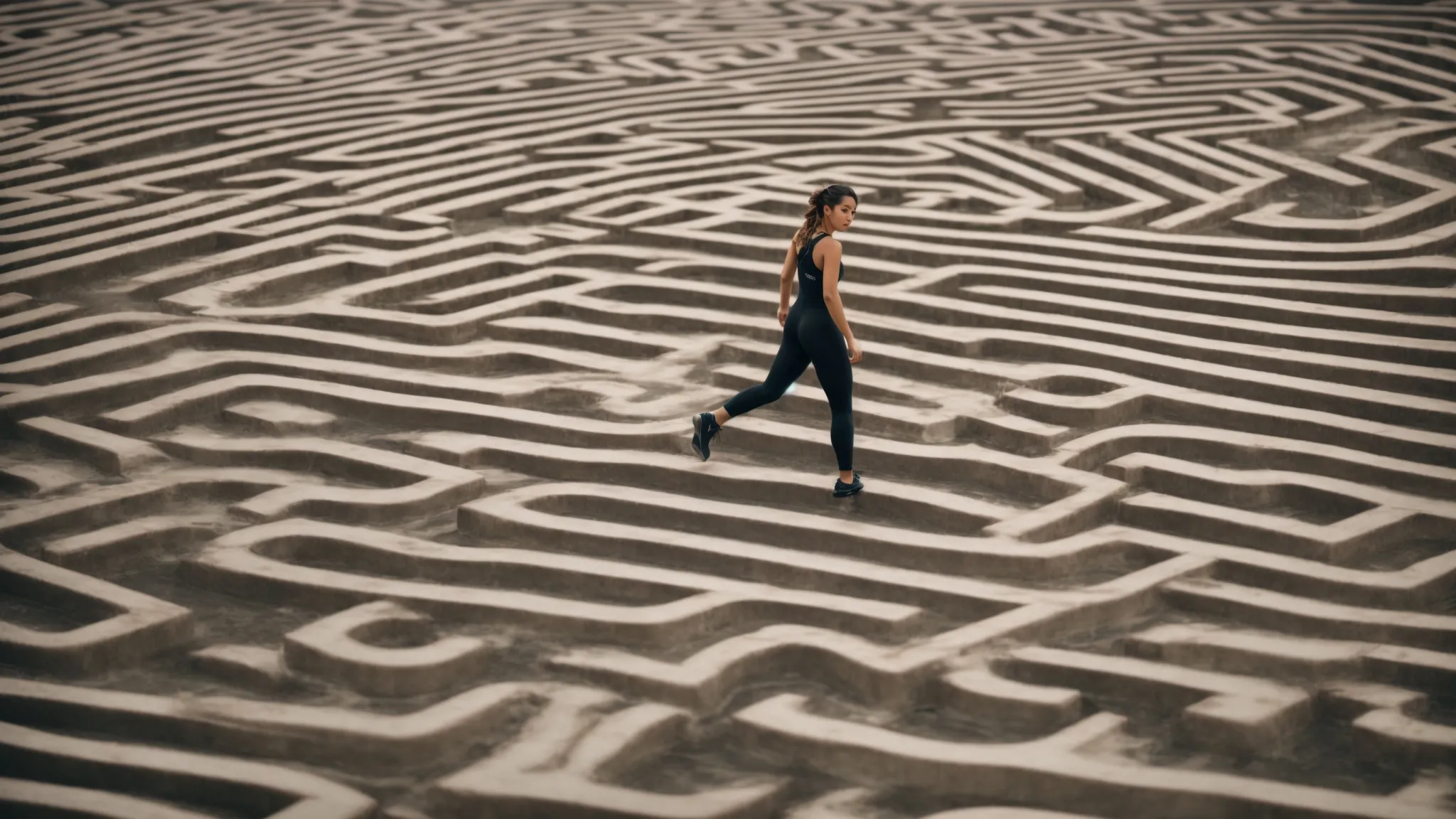 a dancer gracefully navigates through a maze-like pattern cast on the ground, symbolizing the complexity of canadian industrial regulations.
